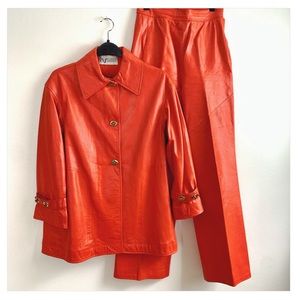 Vintage Bonnie Cashin 60’s Leather Jacket & Pants